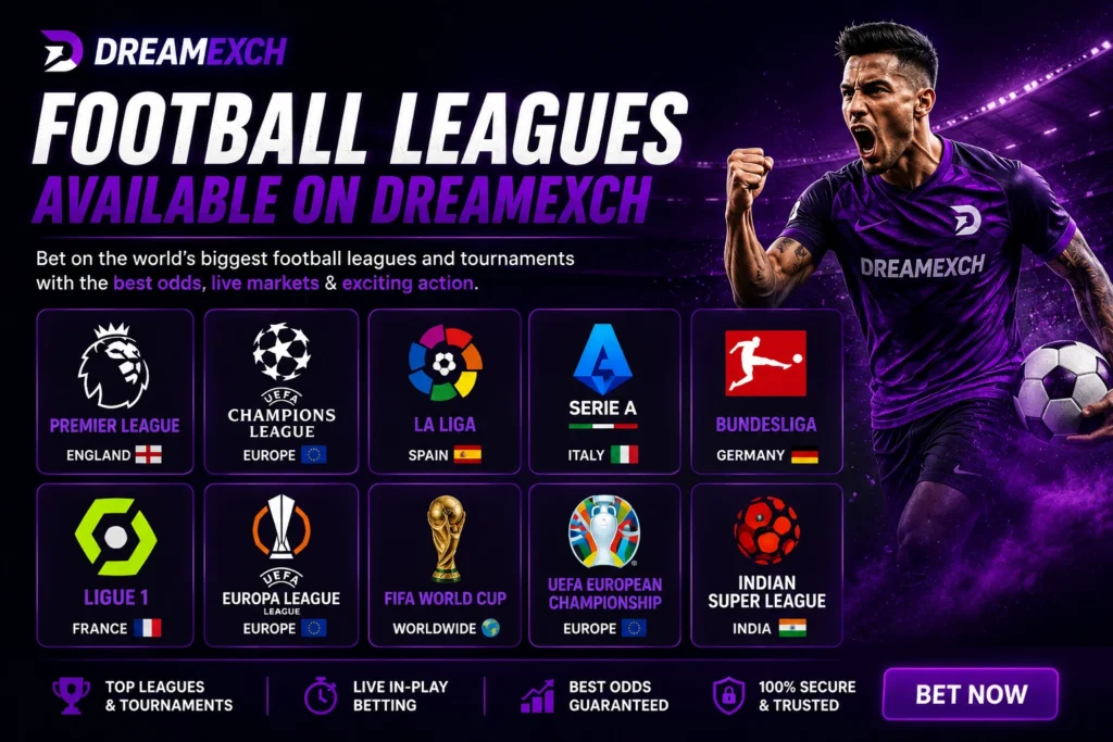Football Leagues Available on Dreamexch